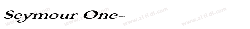 Seymour One字体转换